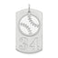 SS/Rhodium-plated Personalized 2-piece Baseball Dog Tag Charm
