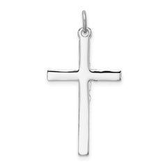 Sterling Silver Two-Tone Cross Pendant with Polished Finish