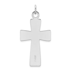 Sophia Jewelers Sterling Silver Cross Pendant with Polished Satin Finish