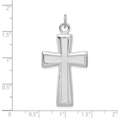 Sophia Jewelers Sterling Silver Cross Pendant with Polished Satin Finish