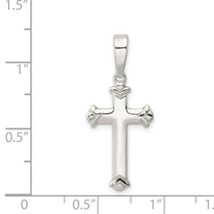Sophia Jewelers Sterling Silver Polished Cross Pendant with Anti-Tarnish Finish