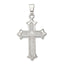 Sterling Silver Polished and Textured Cross Pendant