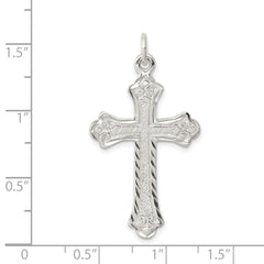 Sterling Silver 925 Cross Pendant with Polished Anti-Tarnish Finish