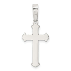 Sterling Silver 925 Cross Pendant with Polished Textured Finish