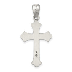 Sterling Silver 925 Antiqued Cross Pendant Solid Vintage Elegance