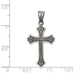 Sterling Silver 925 Antiqued Cross Pendant Solid Vintage Elegance