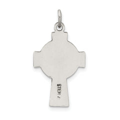 Sterling Silver 925 Celtic Cross Pendant with Antiqued Satin Finish