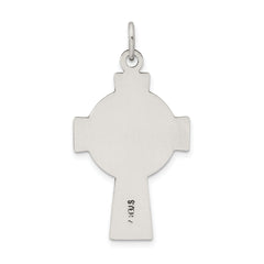 Sterling Silver 925 Irish Cross Pendant with Antiqued Satin Finish