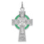 Sterling Silver Rhodium-plated Polished Epoxy Irish Cross Pendant