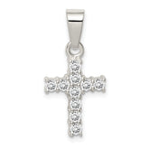 Sterling Silver CZ Cross Pendant