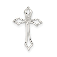 Sterling Silver 925 Cross Charm with Clear CZ Gemstones & Anti-Tarnish Finish
