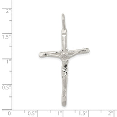 Sterling Silver 925 Crucifix Pendant with Polished Anti-Tarnish Finish