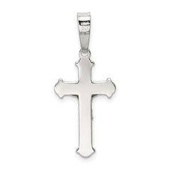 Sterling Silver 925 Polished Crucifix Pendant with Anti-Tarnish Finish