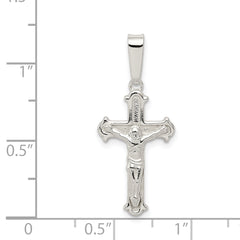 Sterling Silver 925 Polished Crucifix Pendant with Anti-Tarnish Finish