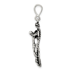 Sterling Silver 925 Mariner Crucifix Charm with Antiqued Finish