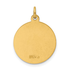 Sterling Silver 925 St. Christopher Medal with Rhodium and Gold Plating