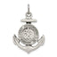 St Christopher Anchor Medal in Sterling Silver, 33mm Antiqued - Sophia Jewelers