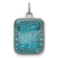 St. Christopher Medal Pendant in Sterling Silver with Blue Enamel - Sophia Jewelers