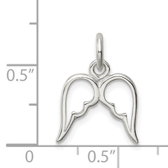 Sterling Silver 925 Polished Wings Pendant with Anti-Tarnish Finish