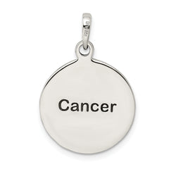 Sterling Silver 925 Cancer Zodiac Pendant with Antique Finish Elegant Design