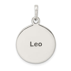 Sterling Silver 925 Leo Pendant with Polished Antique Finish