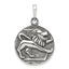 Leo Zodiac Pendant in Sterling Silver, 29mm, Antique - Sophia Jewelers