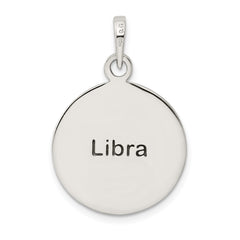 Sterling Silver 925 Libra Zodiac Pendant with Antique Finish