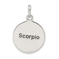Sophia Jewelers Sterling Silver Scorpio Zodiac Pendant with Antique Finish