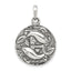 Pisces Horoscope Zodiac Pendant in Sterling Silver, 29mm - Sophia Jewelers