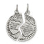 Two-Piece Mizpah Pendant in Sterling Silver, 31mm Satin & Antiqued - Sophia Jewelers