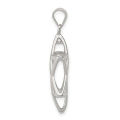 Sterling Silver Rhodium-Plated Star of David Pendant Polished Finish