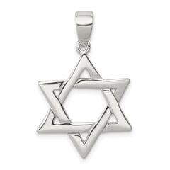 Sterling Silver Polished Star of David Pendant