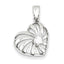 Sterling Silver Rhodium Plated CZ Heart Pendant