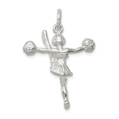 Sterling Silver Cheerleader Charm