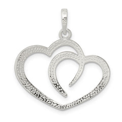 Sterling Silver 925 Heart Pendant with Polished Anti-Tarnish Finish