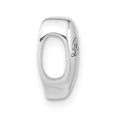 Sophia Jewelers Sterling Silver Heart Pendant with Black Enamel Accent