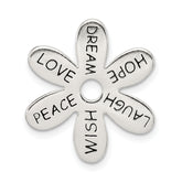 Sterling Silver Enameled Flower Slide