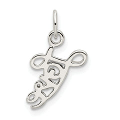 Sterling Silver 925 Love Pendant with Polished Anti-Tarnish Finish