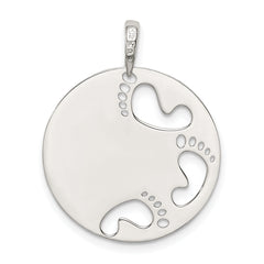Sophia Jewelers Sterling Silver 925 Me & Mom Polished Pendant