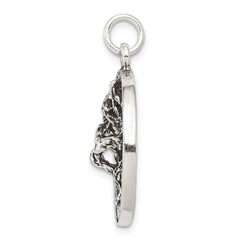 925 Sterling Silver Tree Charm with Polished Finish Vintage Inspired