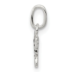 Sterling Silver Enameled Elephant Charm for Children with Anti-Tarnish Finish