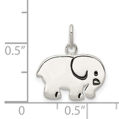 Sterling Silver 925 Elephant Charm with Enamel Anti-Tarnish Finish