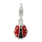 Sterling Silver Enameled Lady Bug Charm