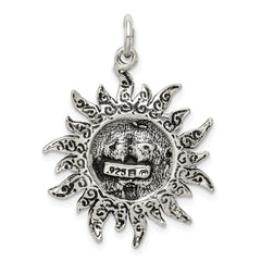 Sophia Jewelers Vintage Inspired Sterling Silver Sun Charm for Men