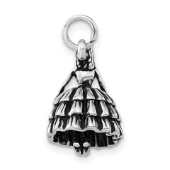 Sophia Jewelers Sterling Silver 3D Antique Girl Charm Pendant