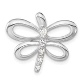 Sterling Silver CZ Dragonfly Pendant