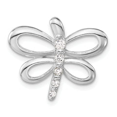 Sterling Silver CZ Dragonfly Pendant