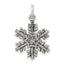 Snowflake Charm in Sterling Silver, 28mm Antiqued - Sophia Jewelers