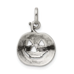Sterling Silver 925 Pumpkin Charm with Anti-Tarnish Solid Design