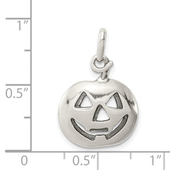 Sterling Silver 925 Pumpkin Charm with Anti-Tarnish Solid Design